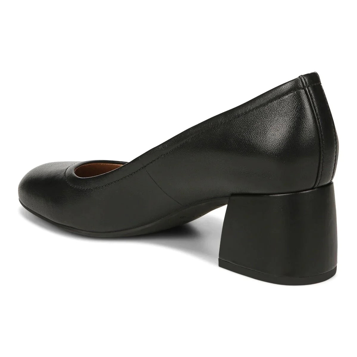 Carmel WIDE Pump Heel in Nappa Black CLOSEOUTS