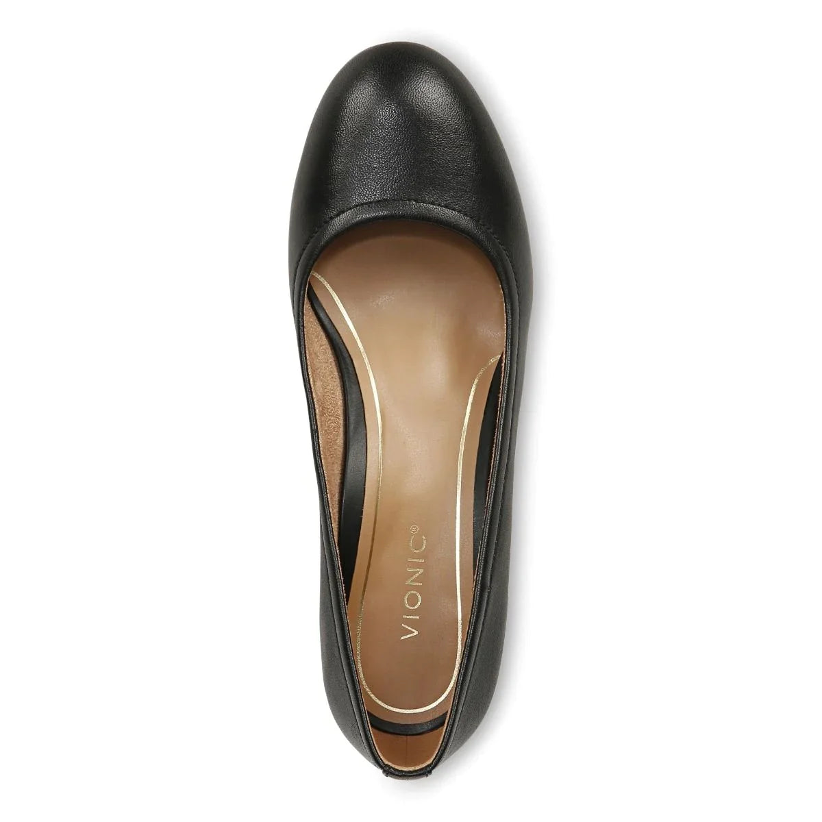 Carmel WIDE Pump Heel in Nappa Black CLOSEOUTS