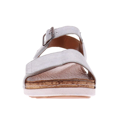 Georgia Tri Strap Adjustable Sandal in White Linen CLOSEOUTS