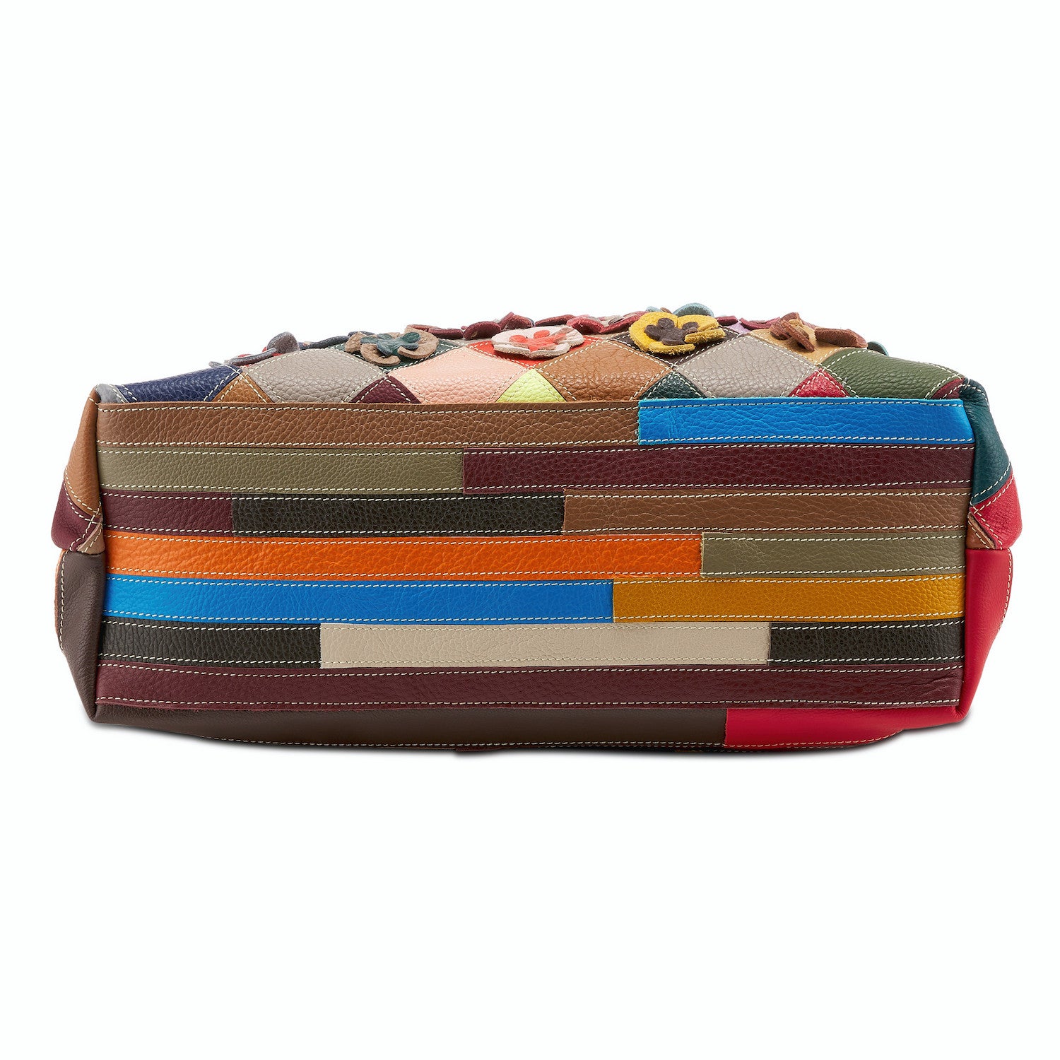 HB Applique Shoulder Bag in Rainbow Leather
