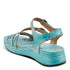 Anneka Refreshing Tri-Strap adjustable sandal in Sky Blue Multi