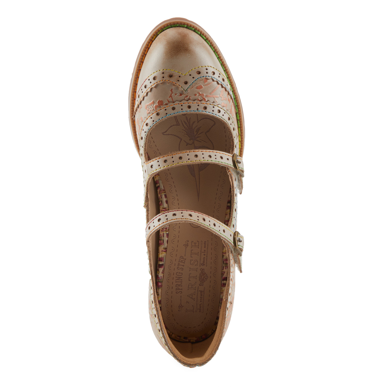 Gaviria Parisian Mary Jane In Beige