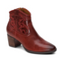 Reagan Ankle Leather Boot in Red