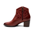 Reagan Ankle Leather Boot in Red