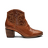 Reagan Ankle Leather Boot in Cognac