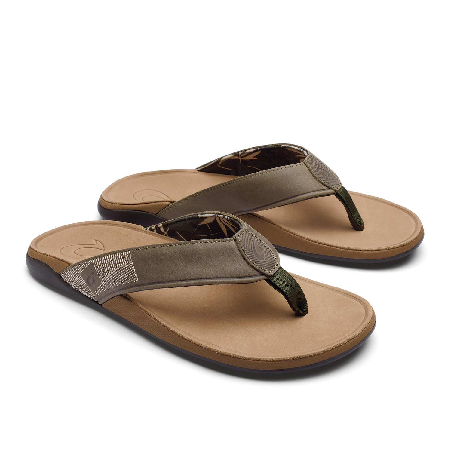 Tuahine Men's Beach Sandal in Hunter and Golden Sand