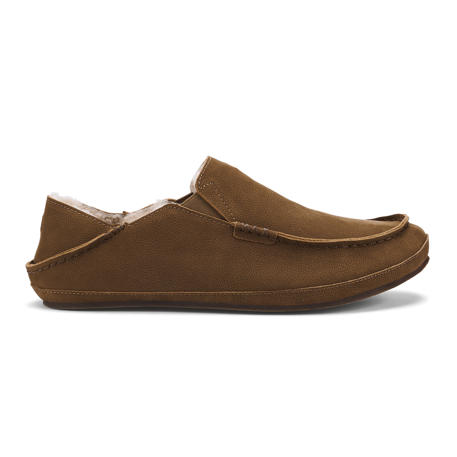 Moloa Men's Premium Leather Slipper in Kona Coffee