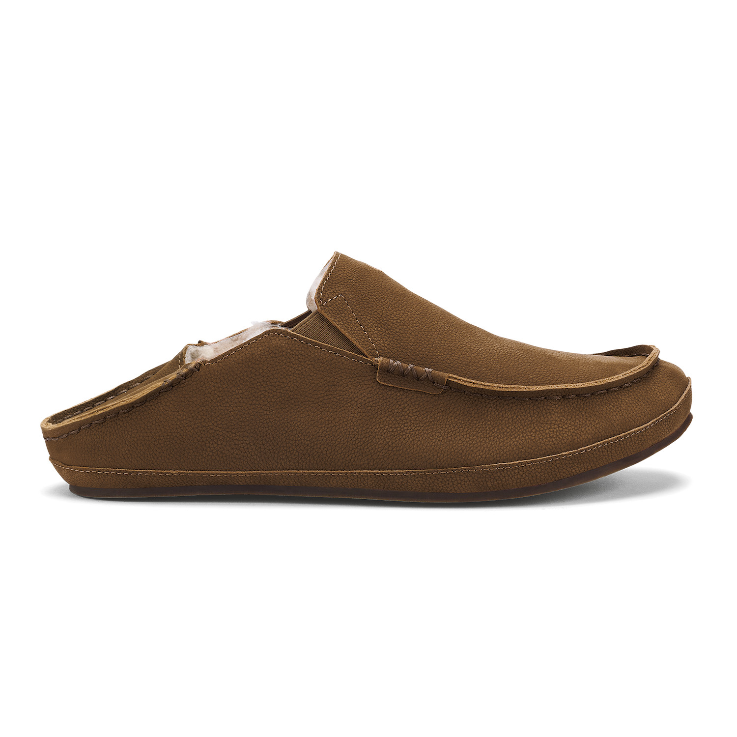 Moloa Men's Premium Leather Slipper in Kona Coffee