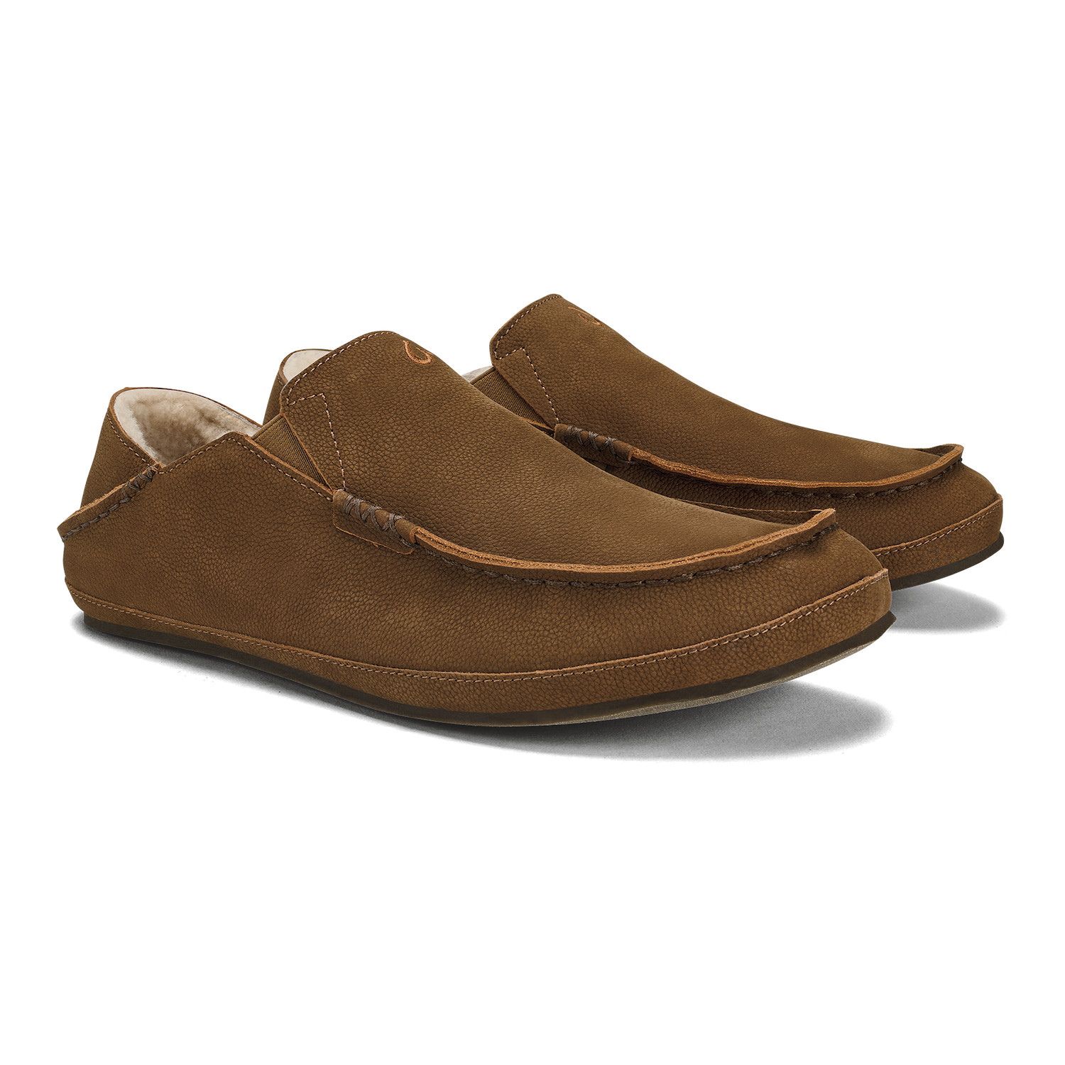 Moloa Men's Premium Leather Slipper in Kona Coffee