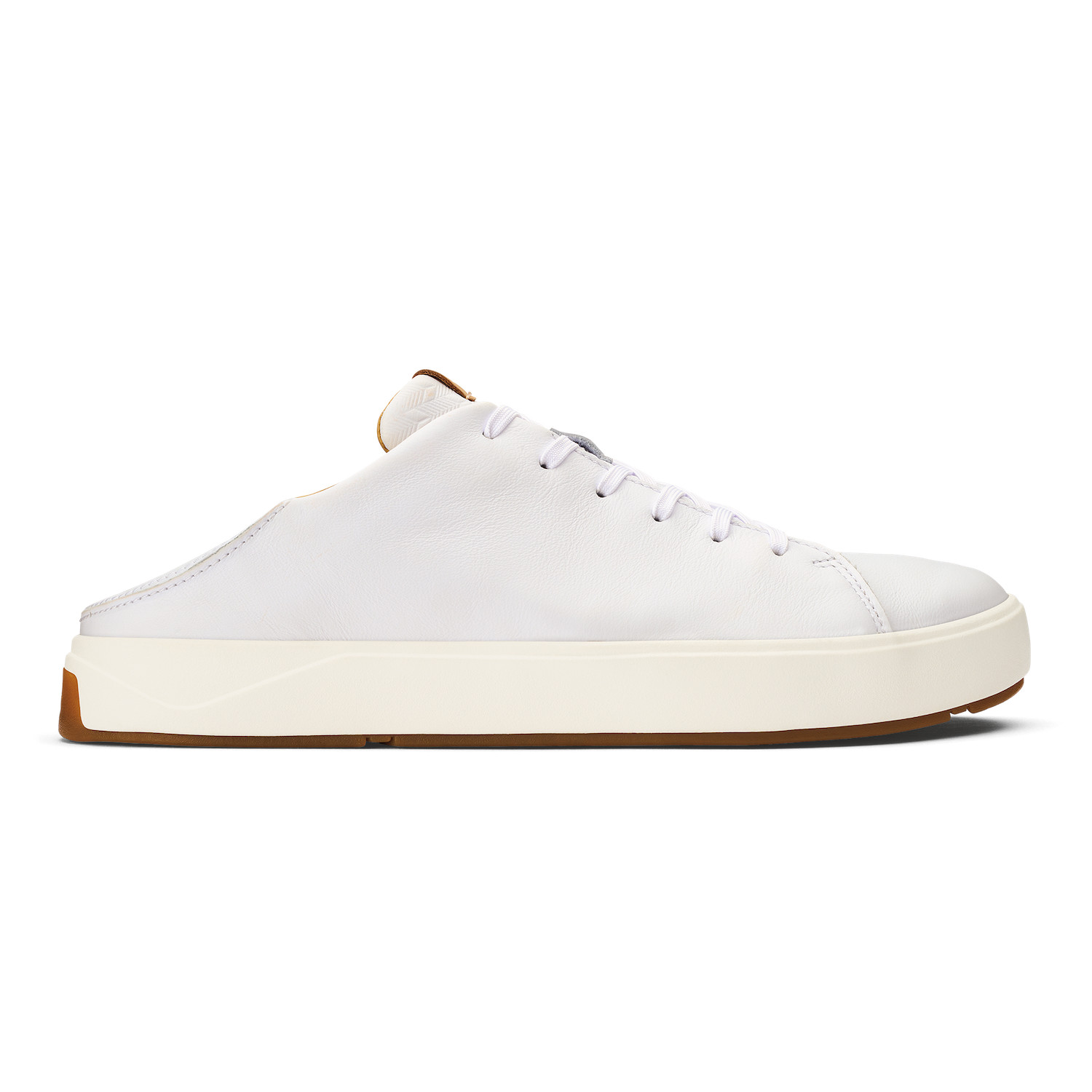 Lae'ahi Li 'Ili Men's Waxed Leather Sneaker in Bright White