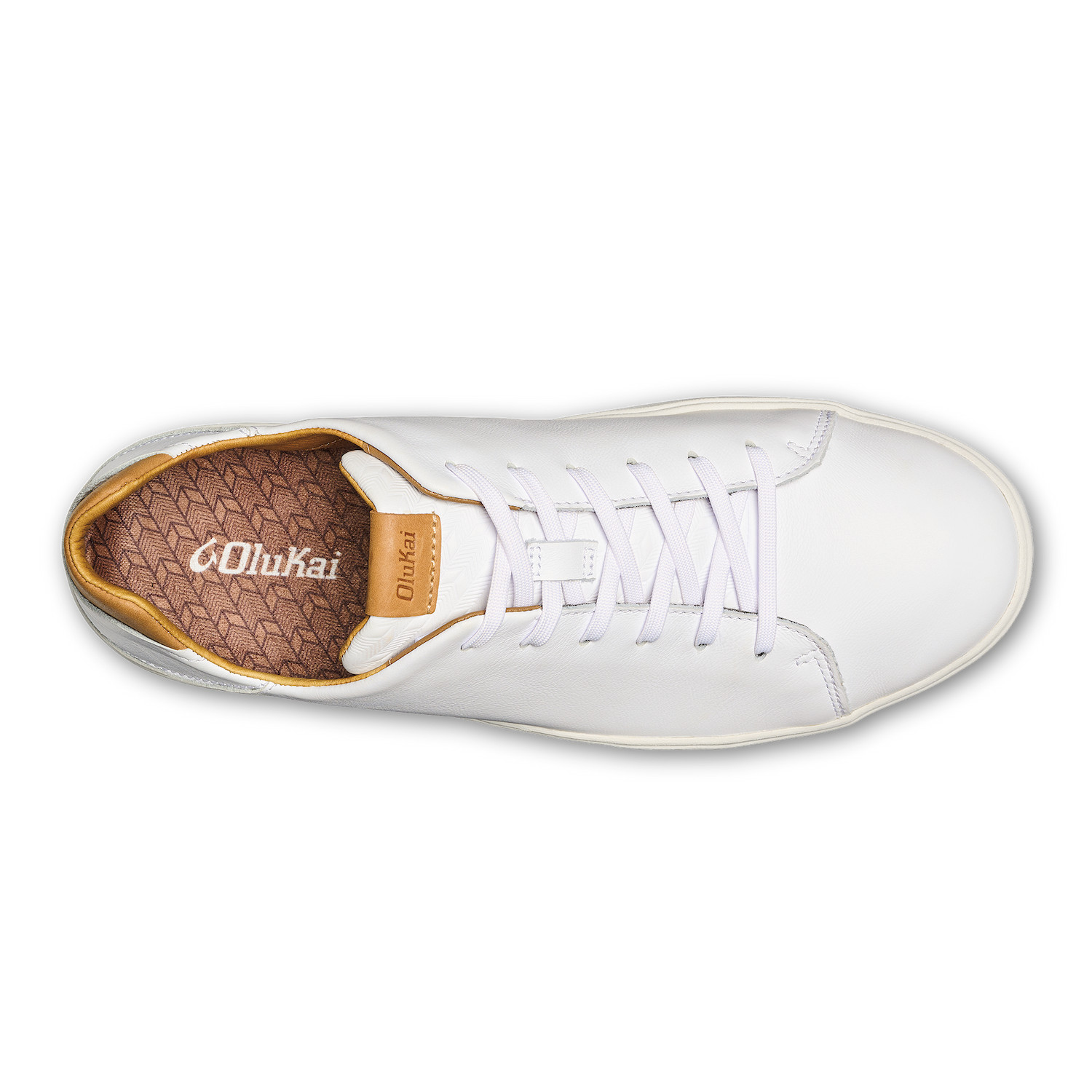 Lae'ahi Li 'Ili Men's Waxed Leather Sneaker in Bright White