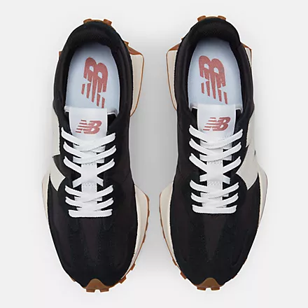 Women's Classic 327 Black with White and Mineral Red Lifestyle Sneaker