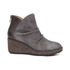 Kara Ruched Wedge Boot in Charcoal