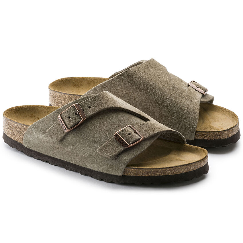 Zurich Narrow in Taupe Suede