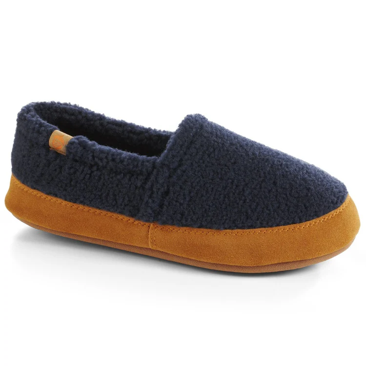 Women's Acorn® Moc Slipper with Cloud Cushion® Comfort in Navy Popcorn