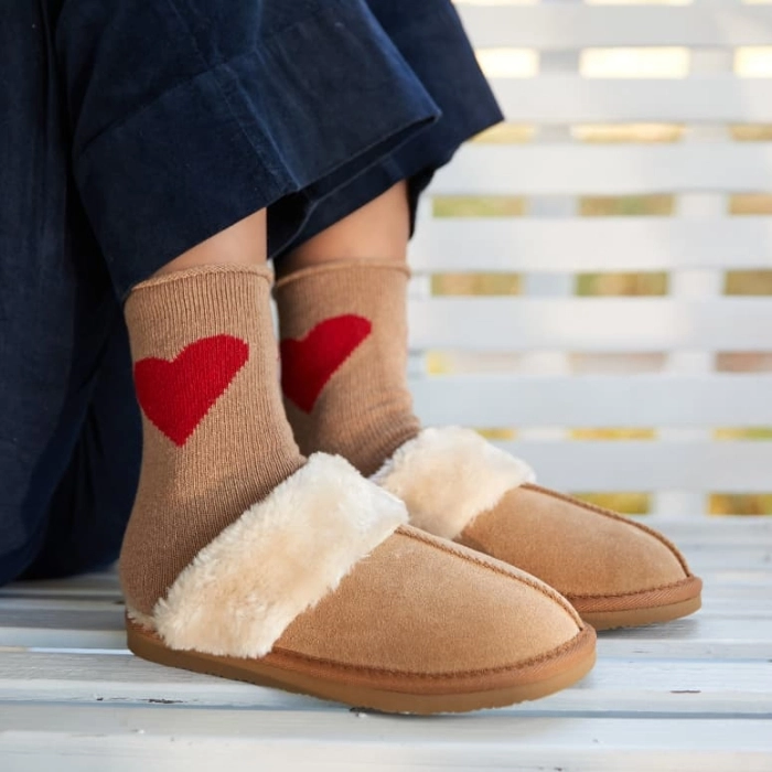 Chesney Slipper WIDE in Cinnamon