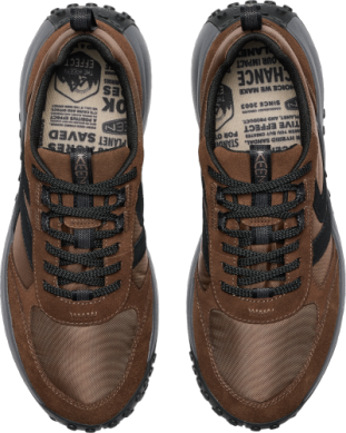 Men's KS86 Retro Sneaker in Dark Earth/Black