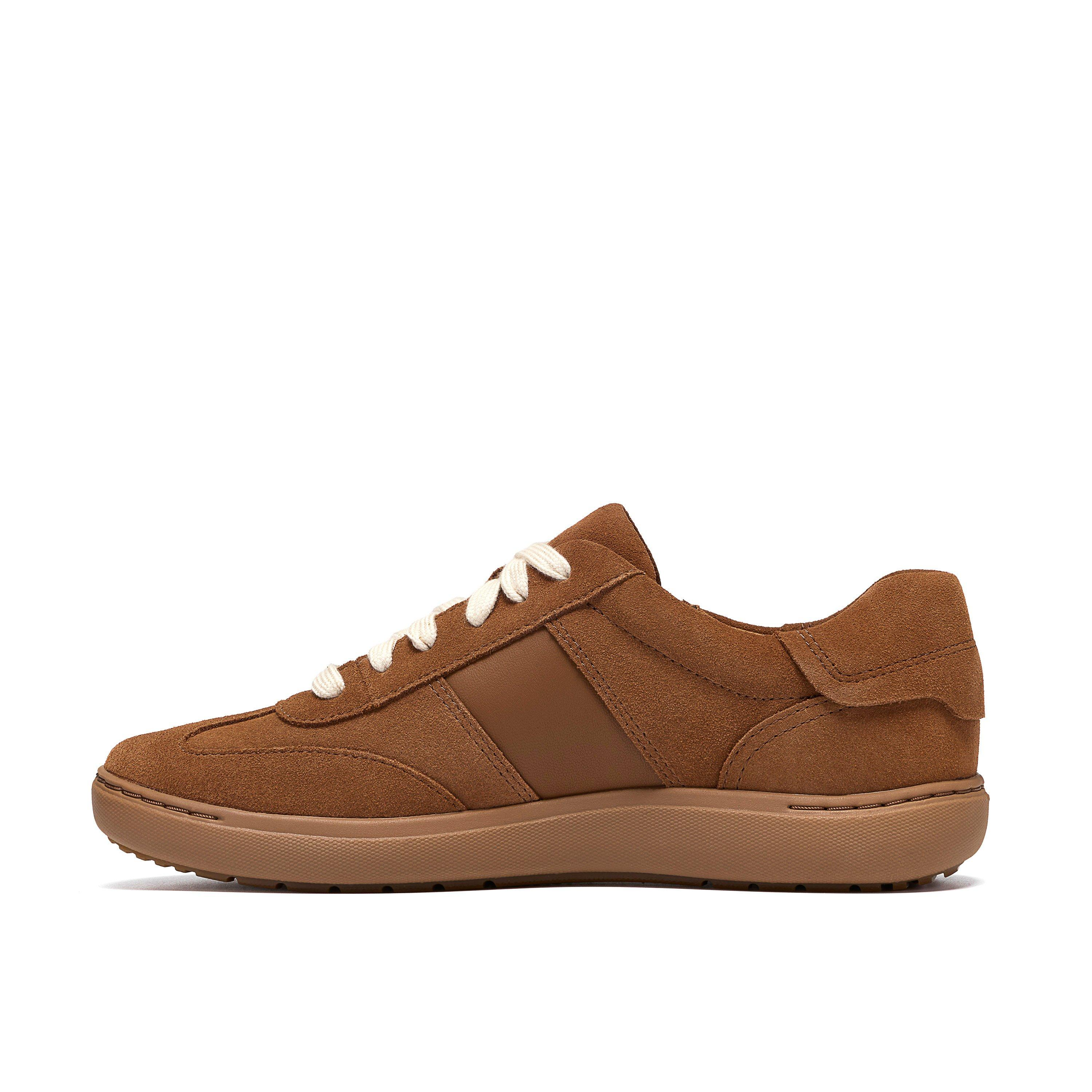 Nalle Lightweight Zip Sneaker in Tan Suede