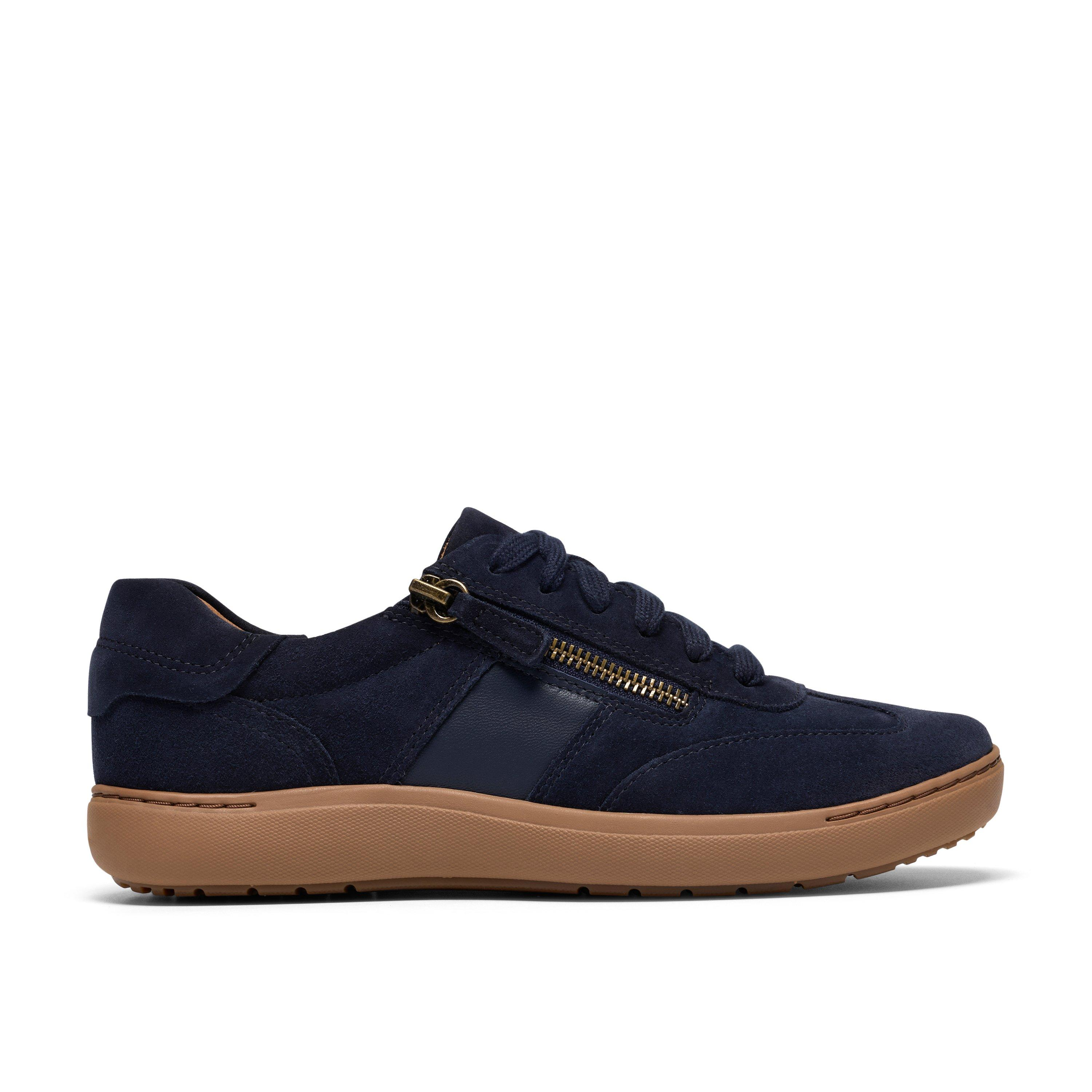 Nalle Lightweight Zip Sneaker in Navy Combi
