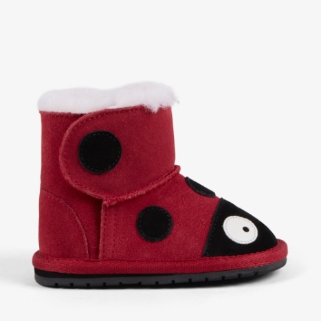 Walker Sheepskin Children's Boot in Ladybird