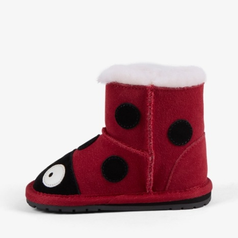 Walker Sheepskin Children's Boot in Ladybird