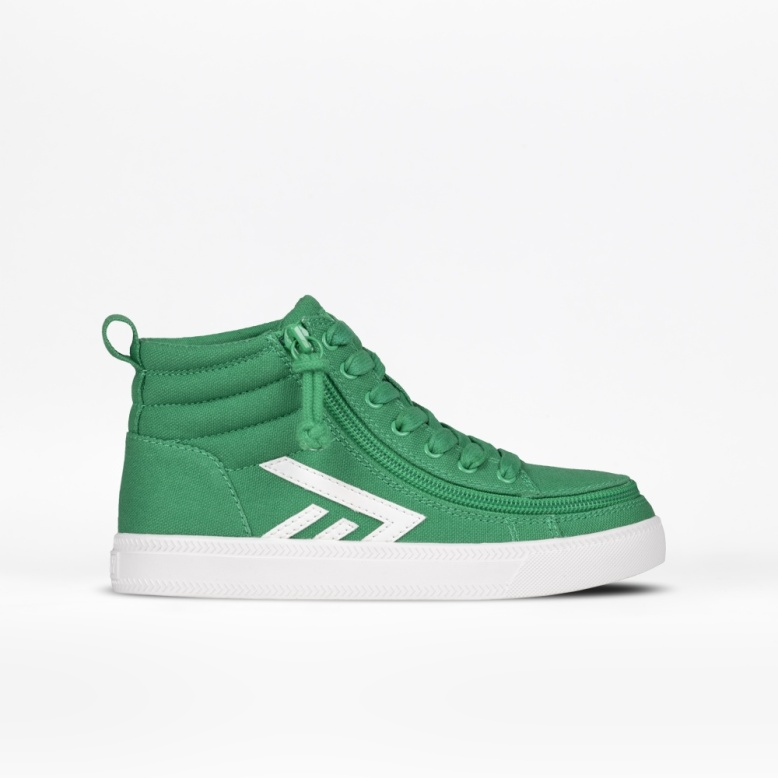 Kid's Billy CS High Top WIDE in Green/White