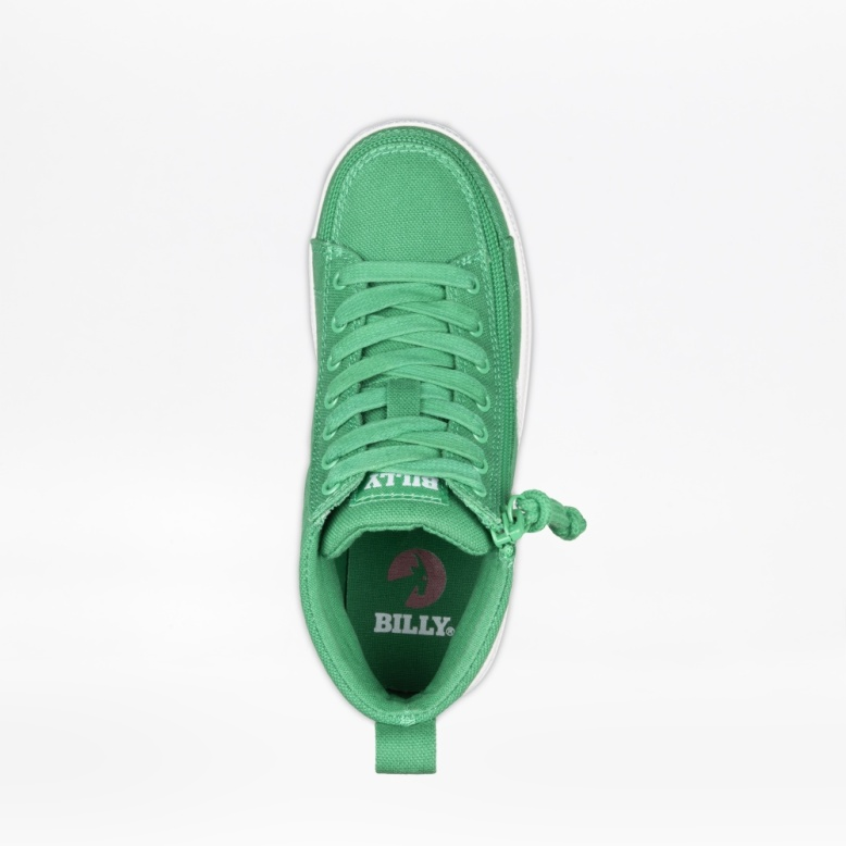 Kid's Billy CS High Top WIDE in Green/White