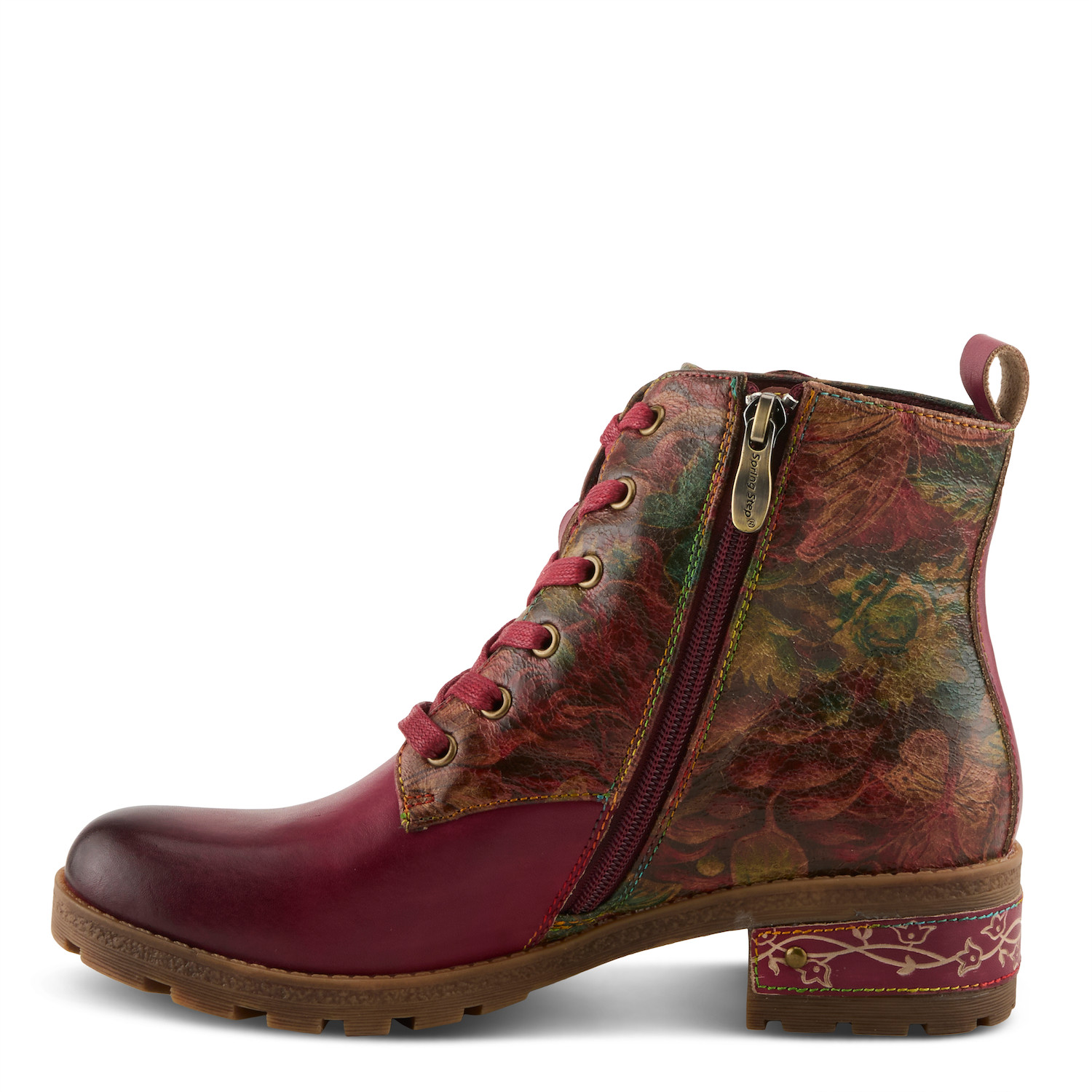 Martinela Zipper Boot In Bordeaux