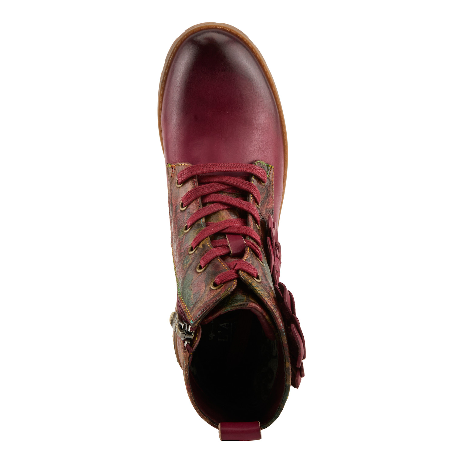 Martinela Zipper Boot In Bordeaux