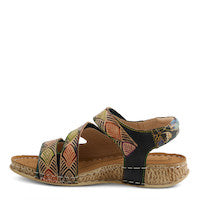 Versa Tri Strap Walking Sandal In Black Multi