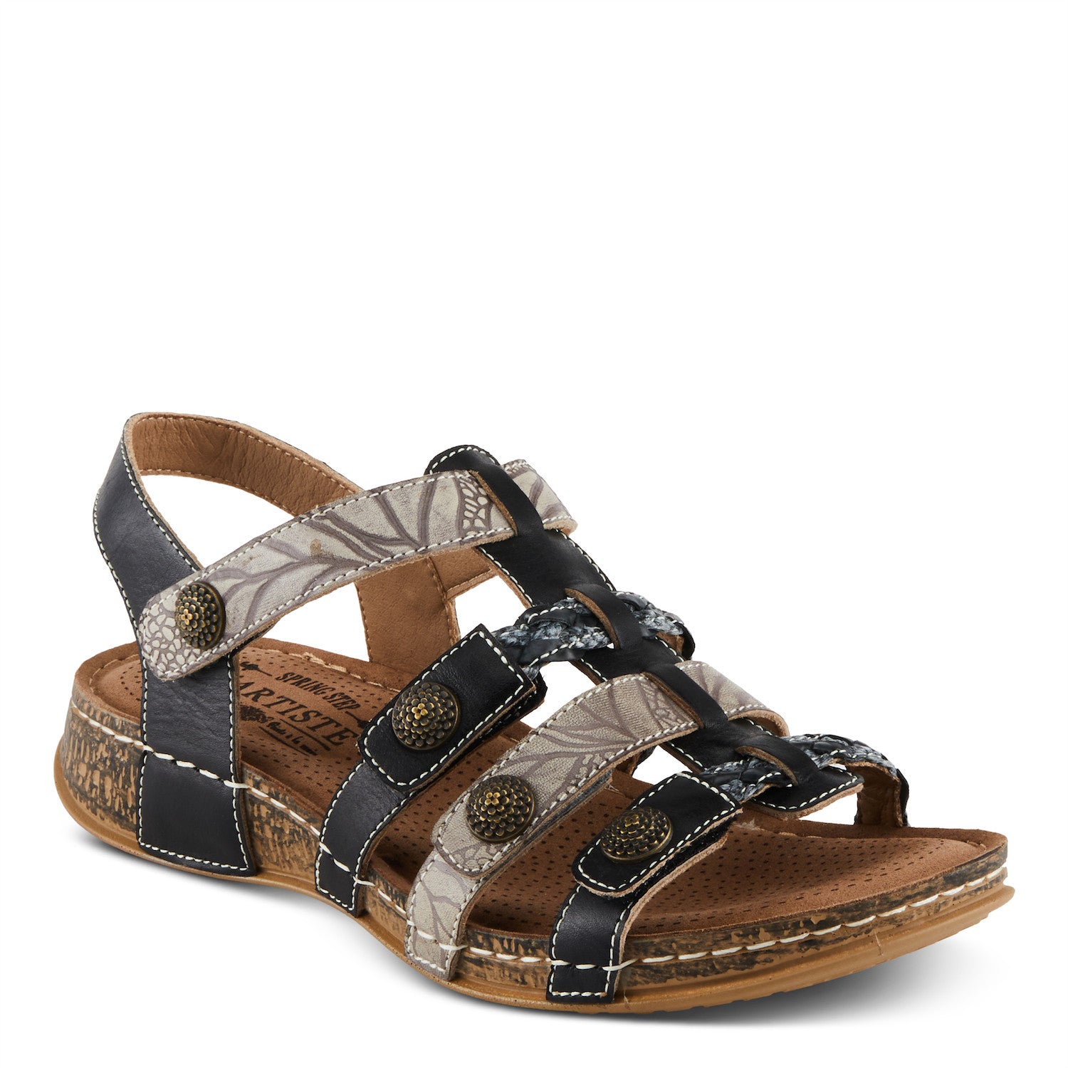 Delila Gladiator Sandal in Black Multi