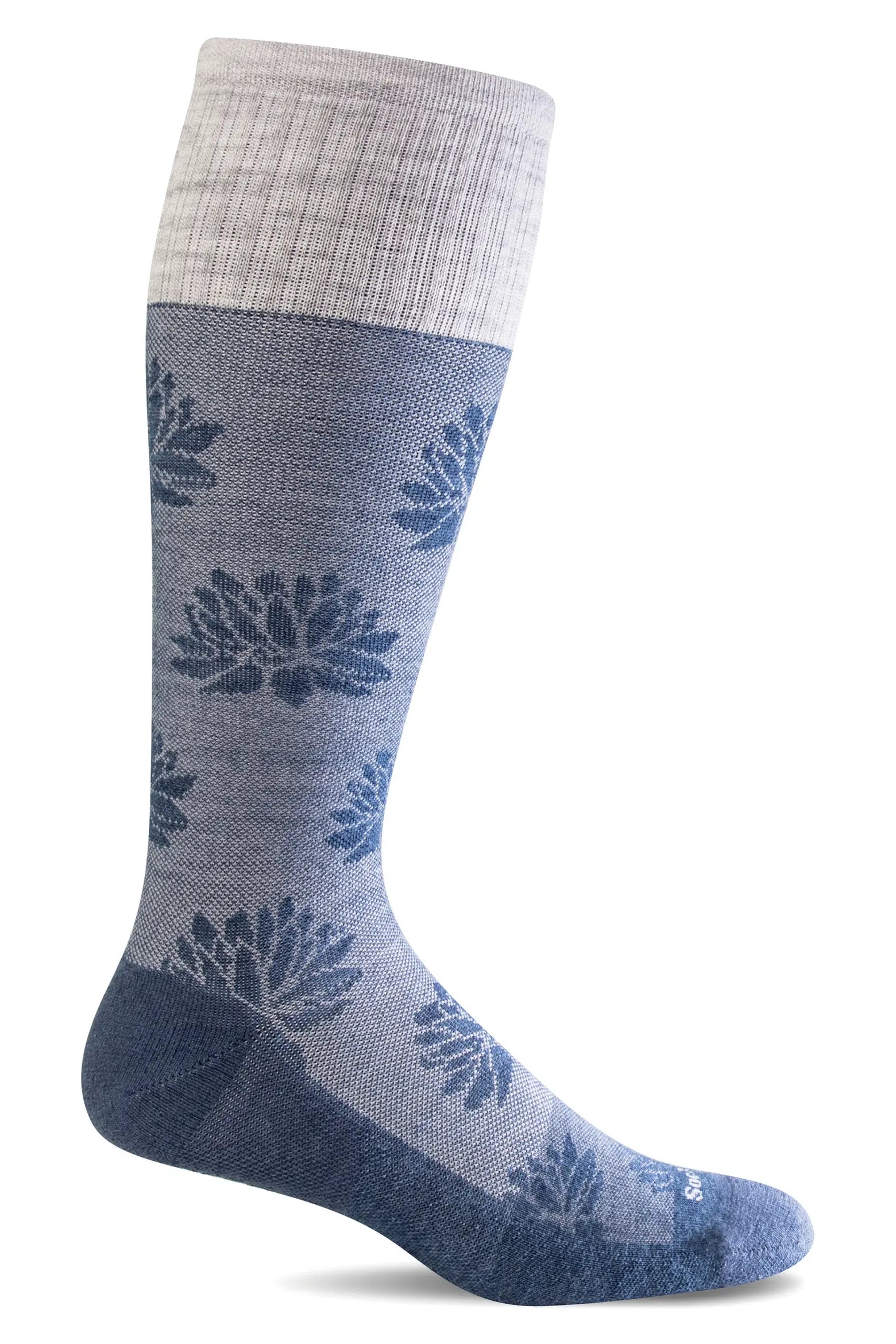 Lotus Lift Firm Graduated Compression Sock in Denim