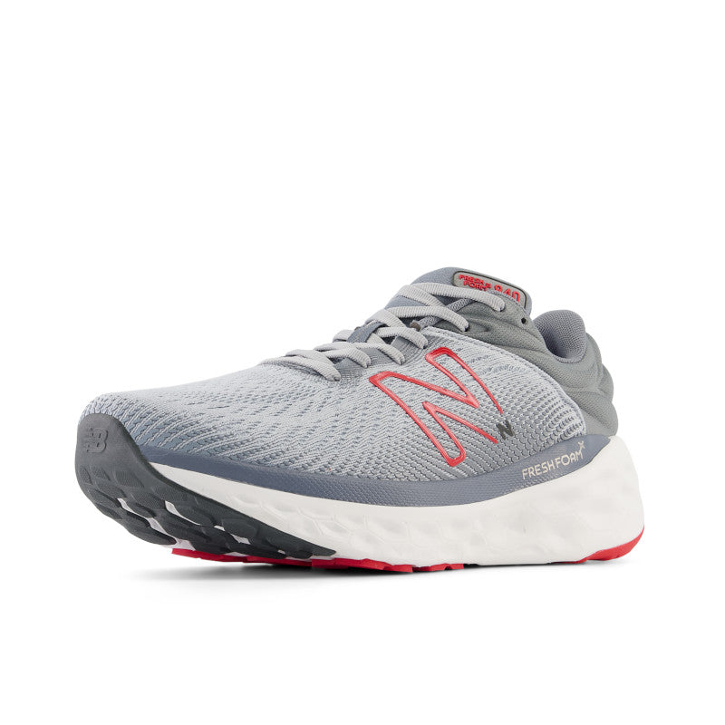 Men's 840 MORE Aluminum Grey with True Red