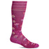 Field Flower Moderate Graduated Compression Sock in Magenta