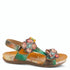 Erica Flowered Walking Sandal in Camel Multi