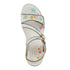 Anneka Refreshing Tri-Strap adjustable sandal in White Multi