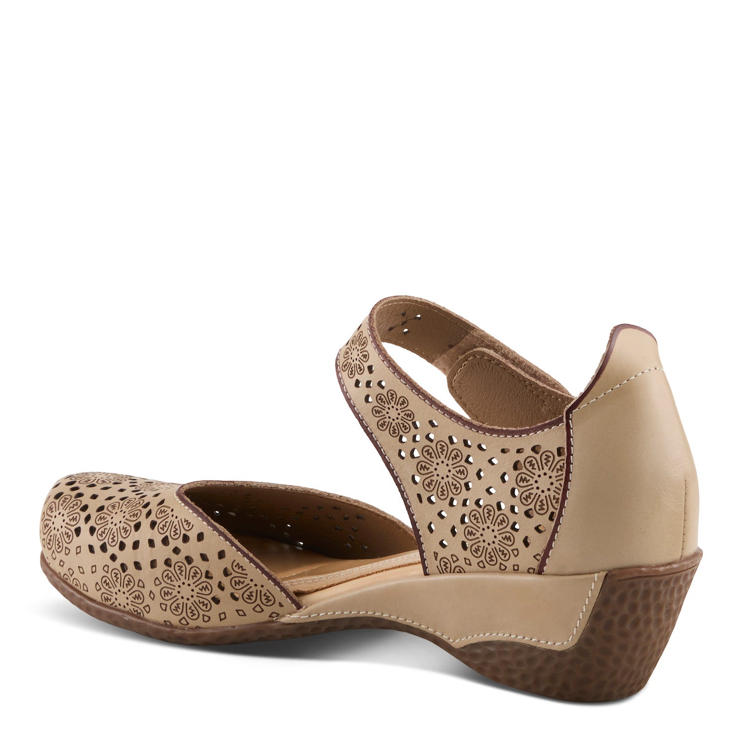 Americana Perferated Mary Jane in Beige