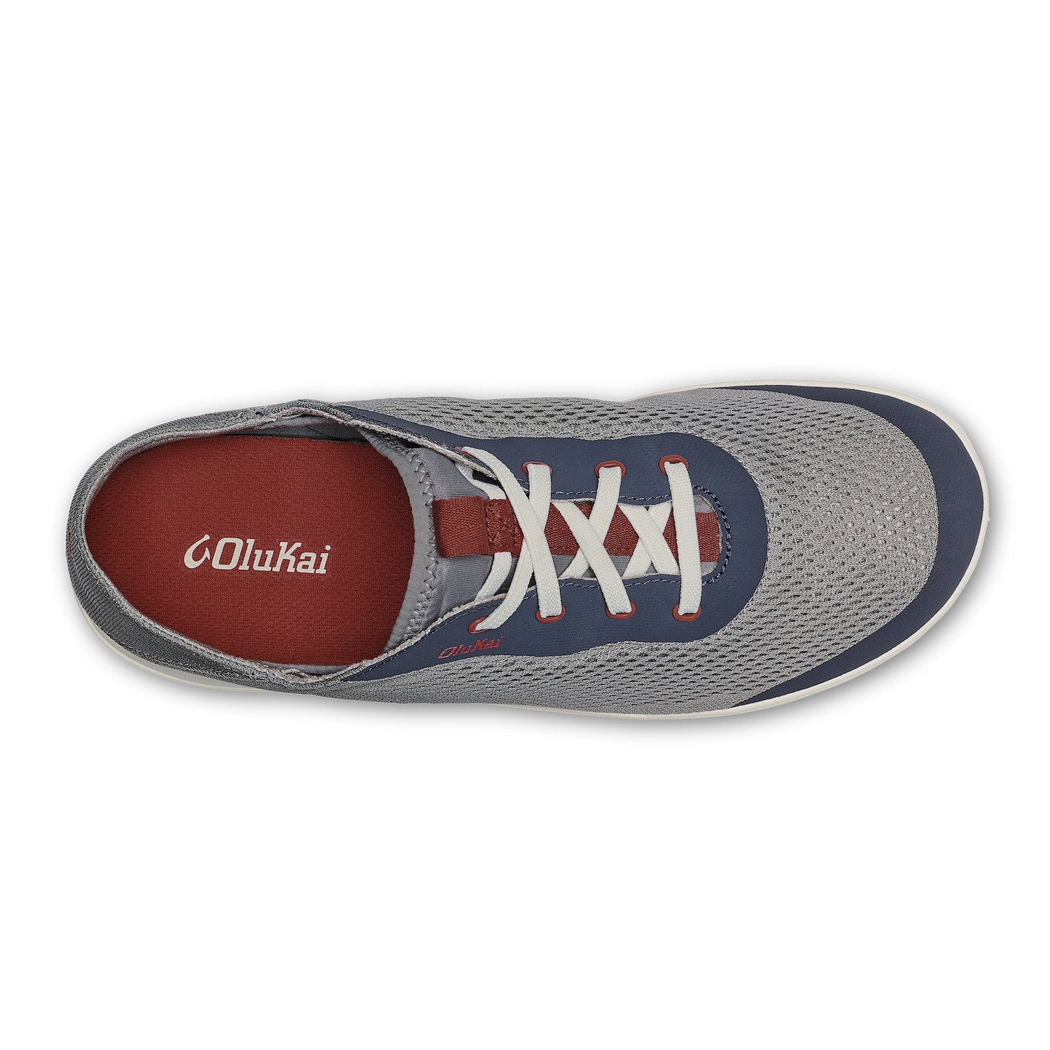 Moku Pae Men's No Tie Boat Shoe in Ash with Trench Blue