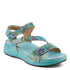 Anneka Refreshing Tri-Strap adjustable sandal in Sky Blue Multi