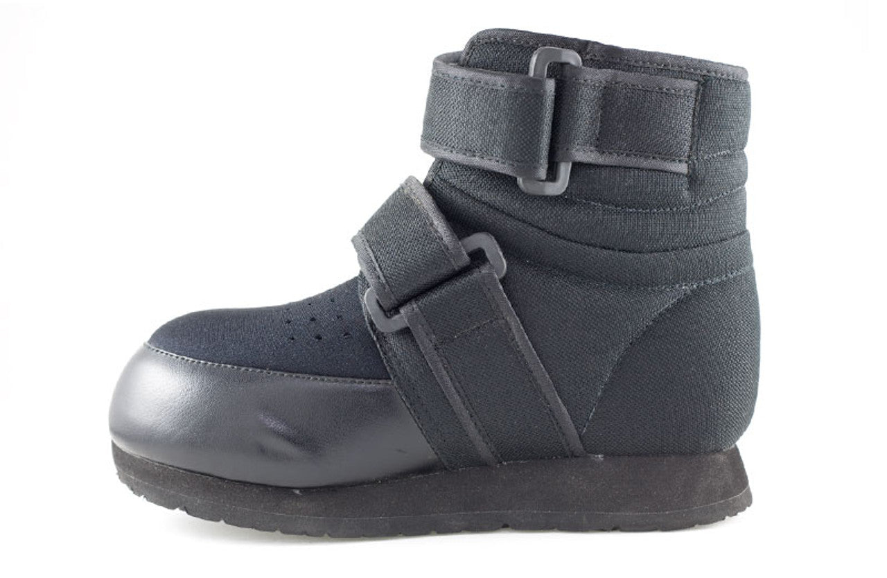 2 Strap Velcro High Top in Black (WIDE Widths)