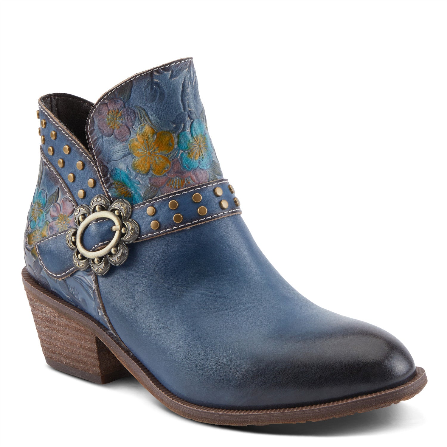 DaintyLady Floral Prairie Boot in Blue Multi