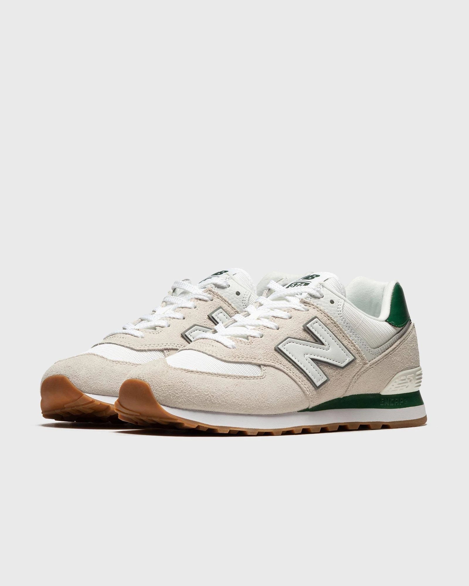 Classic 574 White with Green Gum Lifestyle Sneaker