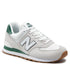 Classic 574 White with Green Gum Lifestyle Sneaker