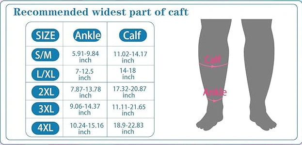Easy-Use Closed Toe Plus-Size Graduated Compression Sock With Zipper