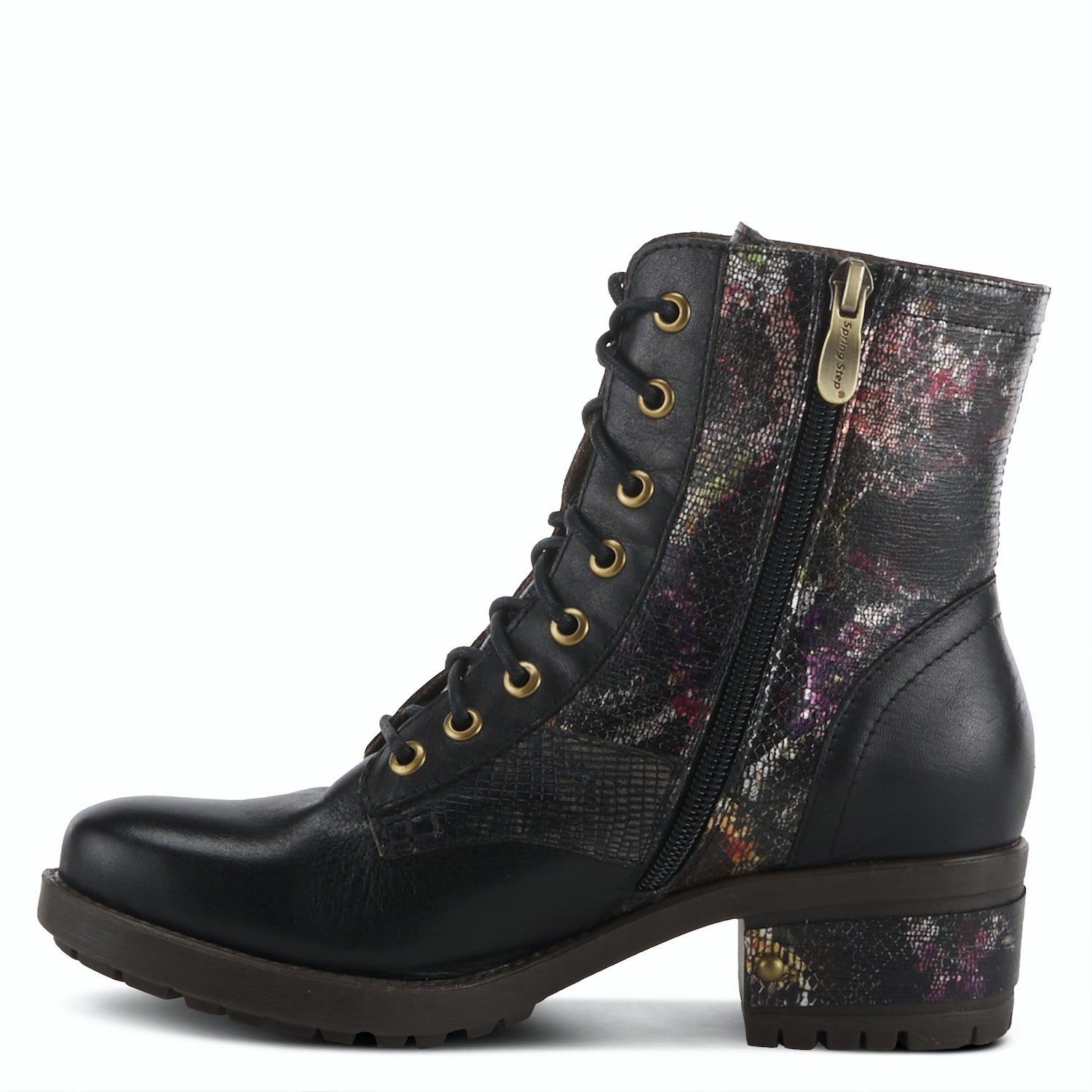 Marty Met Zipper Boot in Black Multi