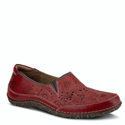 Libora Etched Loafer in Red