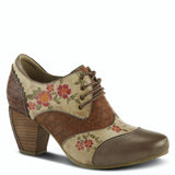 Adelvice Short Oxford Witch Heel in Grey Multi