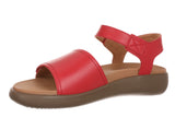 Awaken Recovery Adjustable Walking Sandal in Red