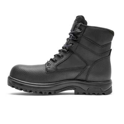 8000 Works 6 Inch Textured Plain Toe Boot D Width in Black