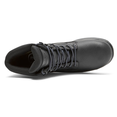 8000 Works 6 Inch Textured Plain Toe Boot D Width in Black